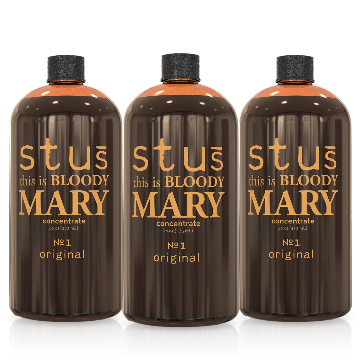 Stu's Classic No. 1 Bloody Mary seasoning 3-pack, three 16 oz bottles