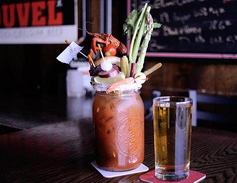 loaded bloody mary brunch